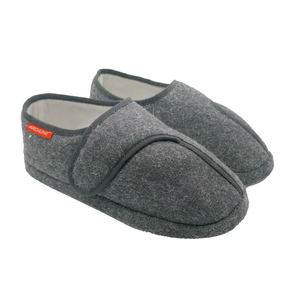 Archline Orthotic Slippers Plus (Adjustable Strap) — Grey