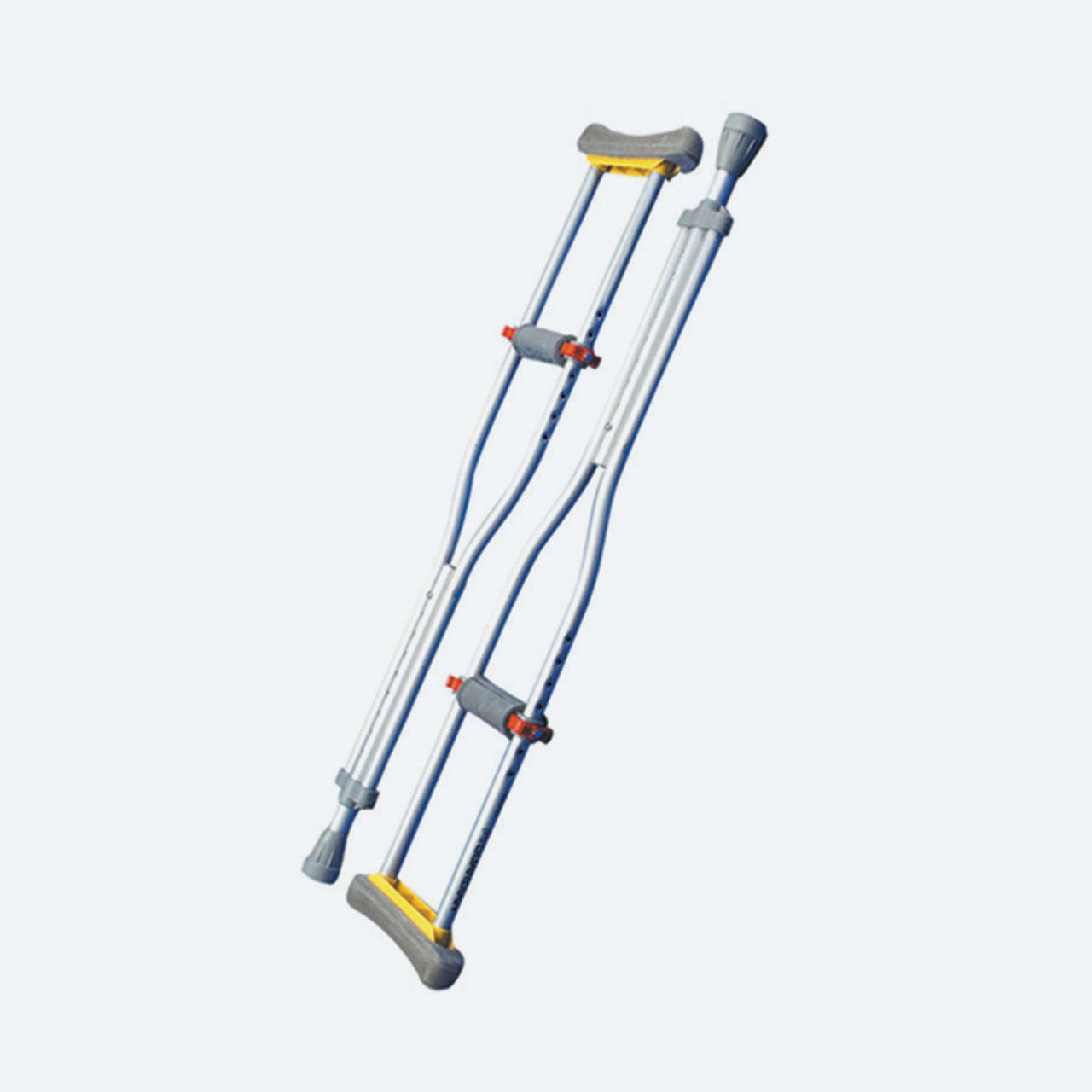 ProCare Adjustable Anodized Aluminum Crutches 5Ft 10 Inch - 6 Ft 6 Inch Tall/Large