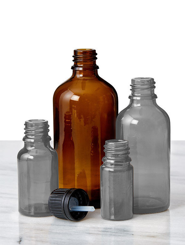 Amber Glass Bottle (100ml) with Black T/E DROPPER Caps