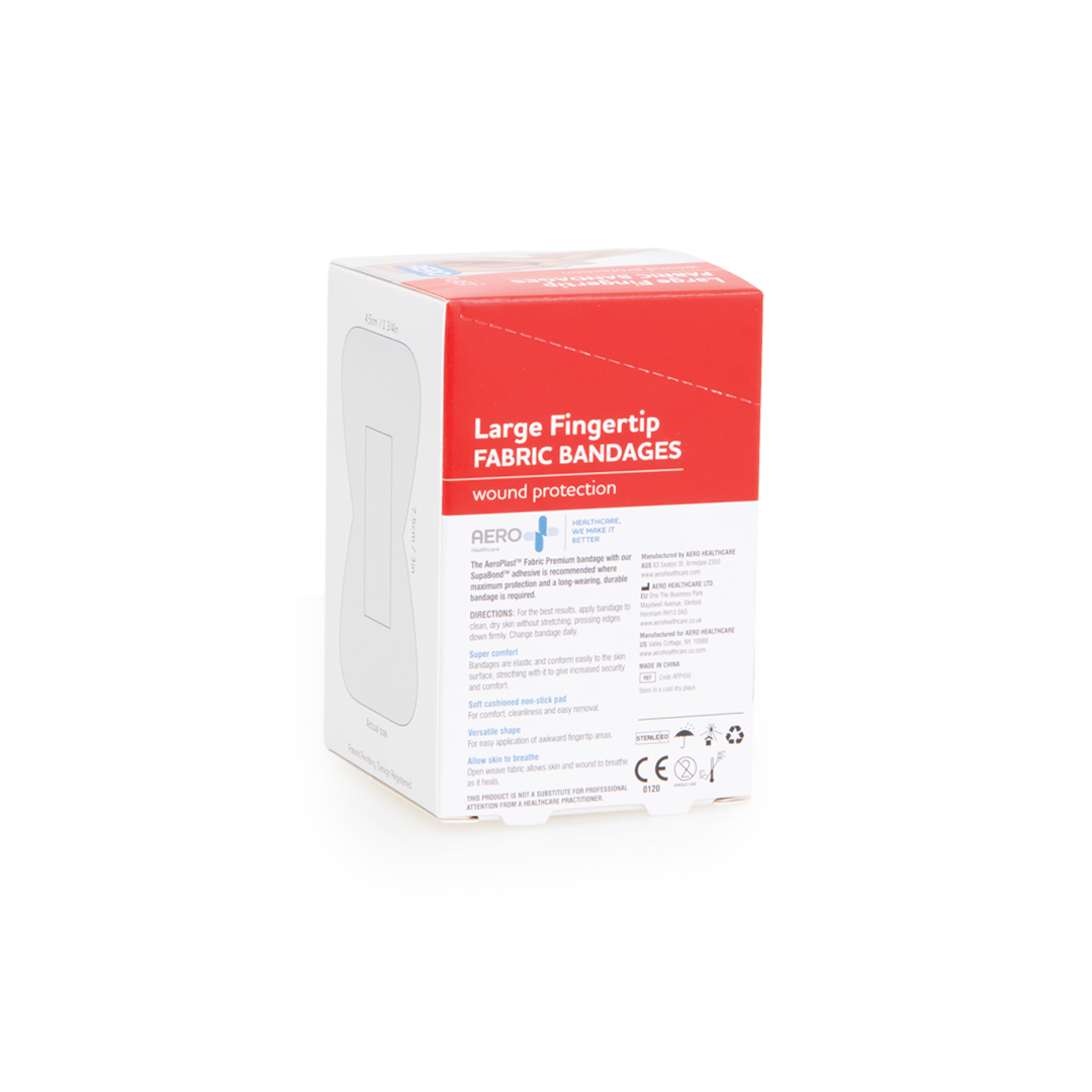 Large Fabric Fingertip Bandages — Flexible, Cushioned Protection