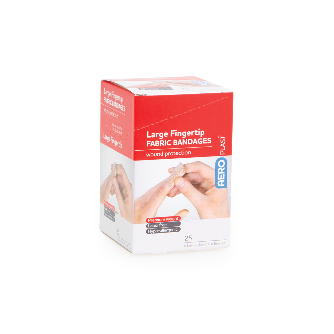 Large Fabric Fingertip Bandages — Flexible, Cushioned Protection