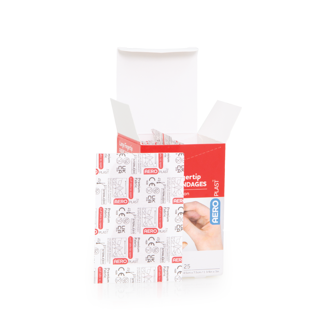 Large Fabric Fingertip Bandages — Flexible, Cushioned Protection