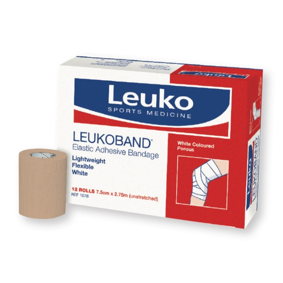 LeukoBand EAB Elastic Adhesive Bandage 7.5cm - Box of 12