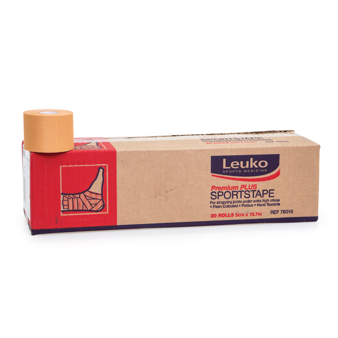 Leuko Sports Tape Premium Plus — Extra-Rigid Zinc Oxide Strapping Tape
