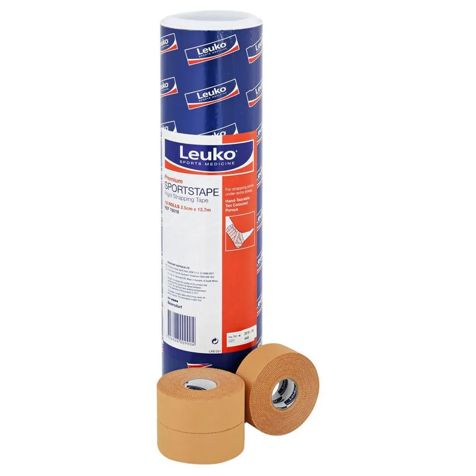 Leuko Rigid Strapping Tape 25mm x 13.7m - Tan (Drum of 12)