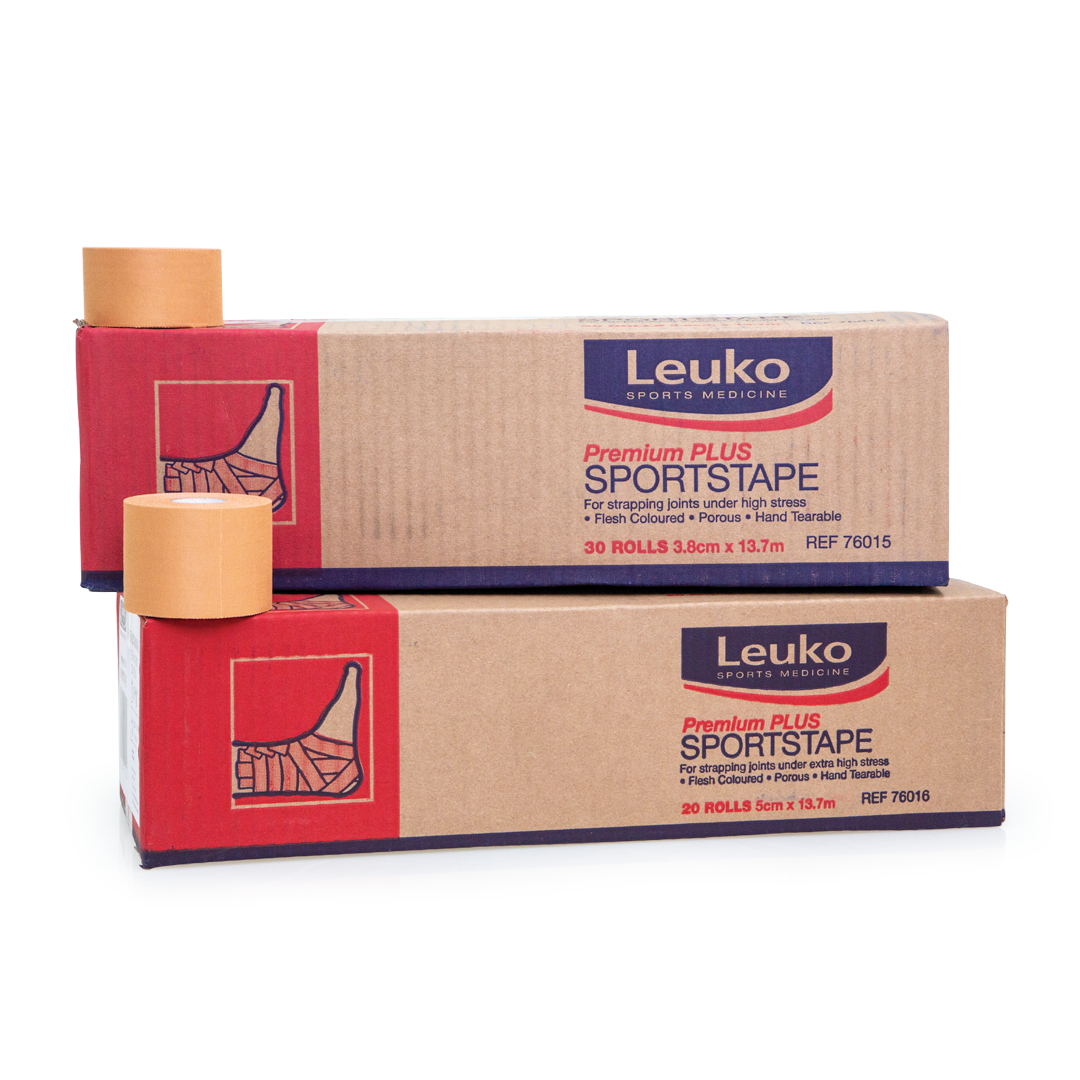 Leuko Sports Tape Premium Plus — Extra-Rigid Zinc Oxide Strapping Tape