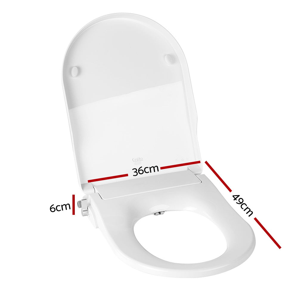 Non Electric Bidet Toilet Seat Cover Auto Smart Water Wash Dry