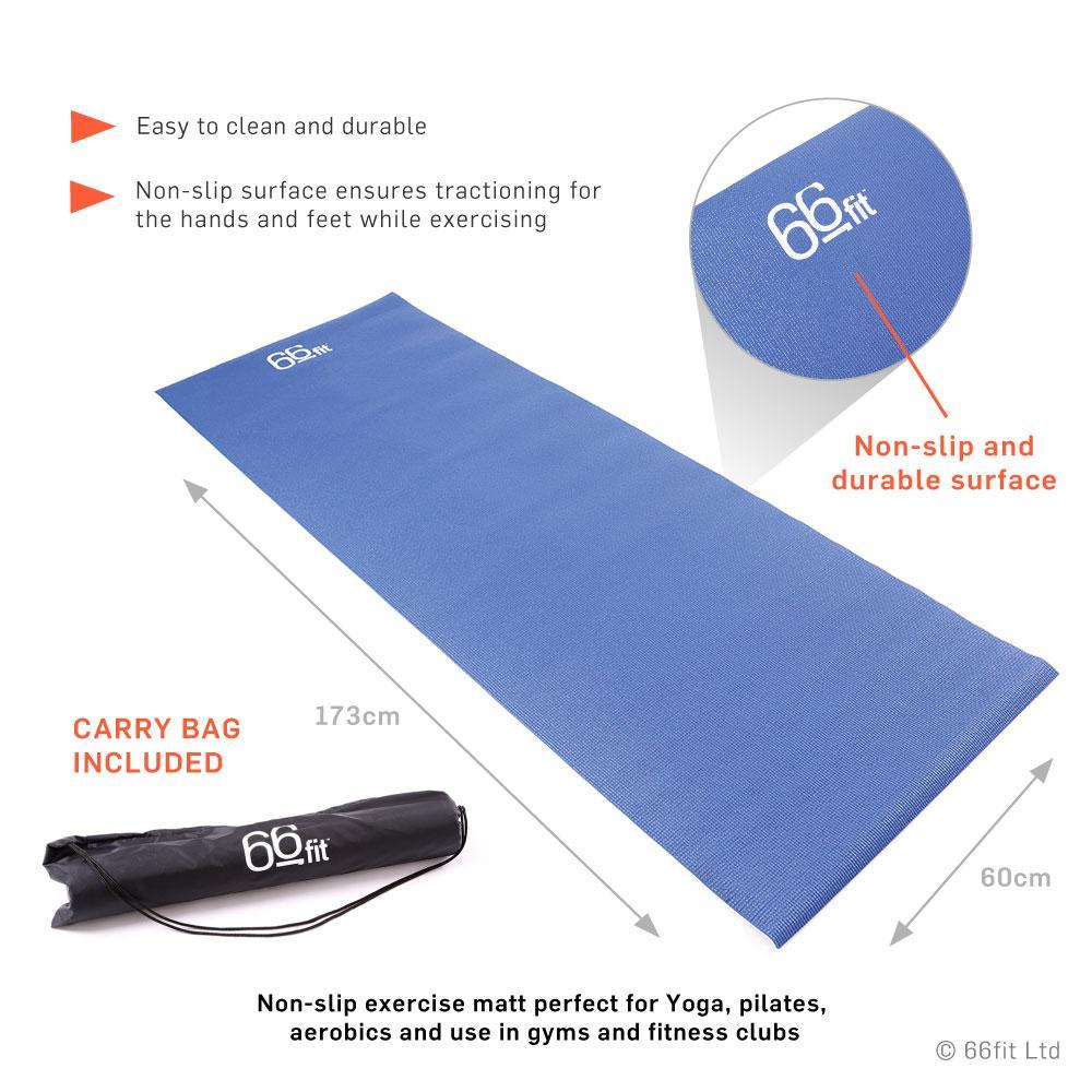 Yoga Mat with Carry Bag — Non-Slip PVC Exercise Mat