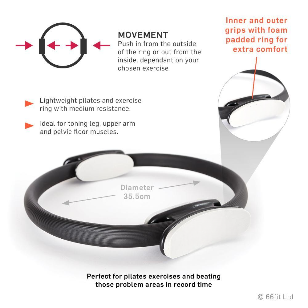 Pilates Double Handle Ring – Magic Circle for Core & Thigh Toning – 36cm, Medium Resistance