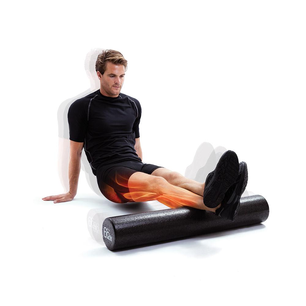 66fit High‑Density EPP Foam Roller — 15 cm x 90 cm (Black)