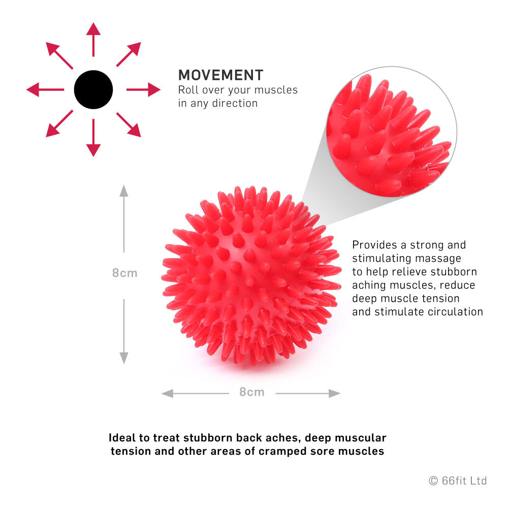 Hard Spiky Massage Ball 8cm for Deep Muscle Relief