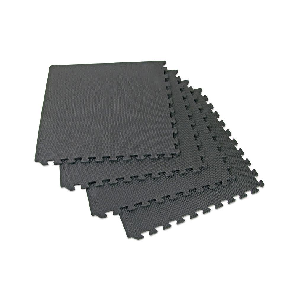66fit Interlocking Jigsaw Gym Mat — 4-Pack (60×60 cm tiles, 1.44 m²)