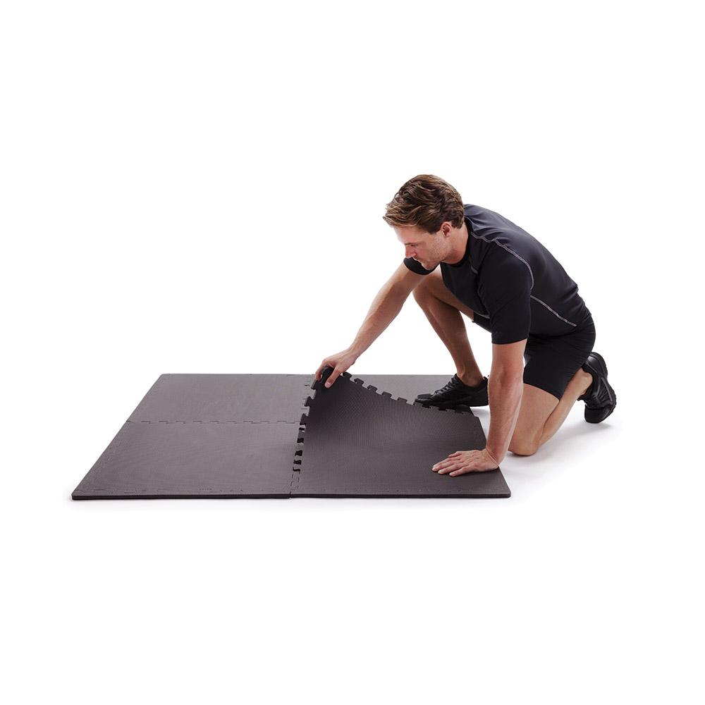 66fit Interlocking Jigsaw Gym Mat — 4-Pack (60×60 cm tiles, 1.44 m²)