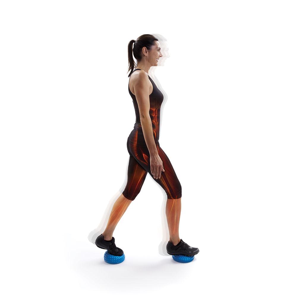 66fit Spiky Balance Pods (2 Pack) with Hand Pump — Inflatable Stability Balls