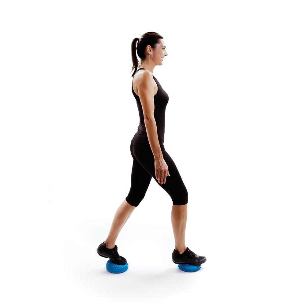 66fit Spiky Balance Pods (2 Pack) with Hand Pump — Inflatable Stability Balls