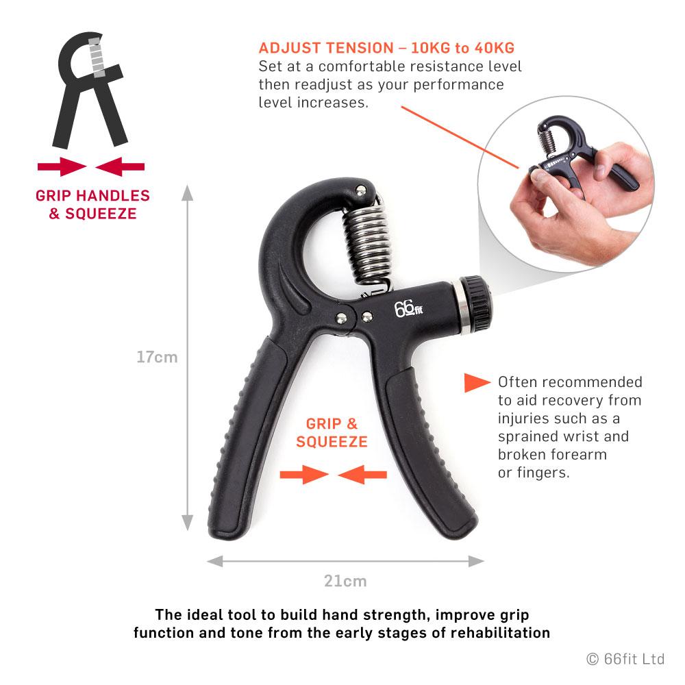 Adjustable Hand Grip Exerciser — 10–40kg Resistance