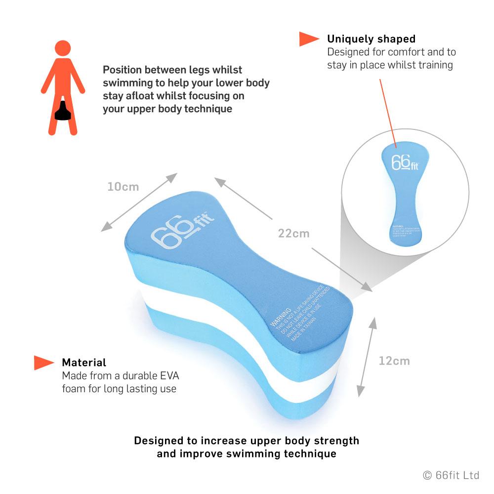 Swimming pull buoy contoured training float for swim drills