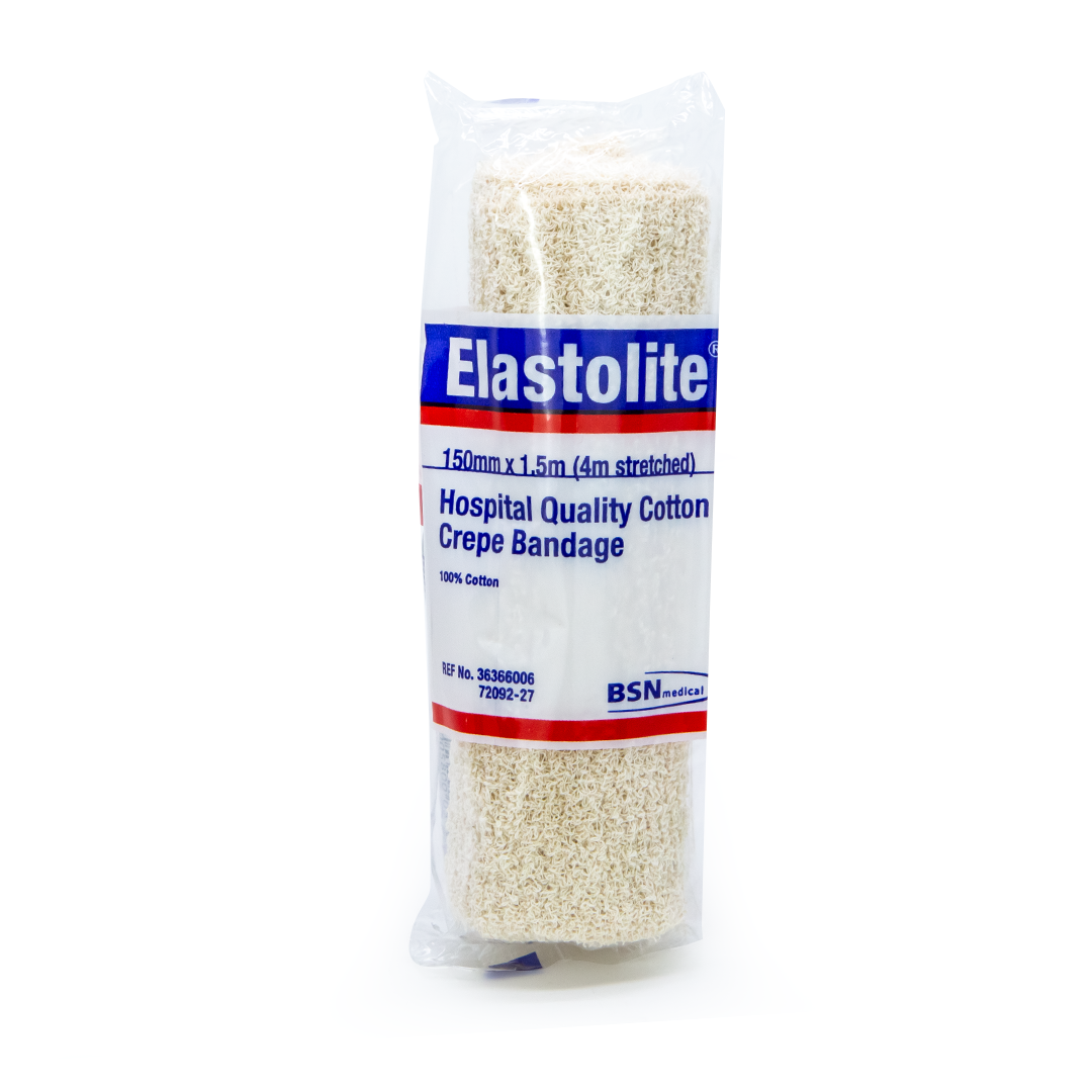 Elastolite Light-Support Cotton Crepe Bandage — Non‑Adhesive, Washable