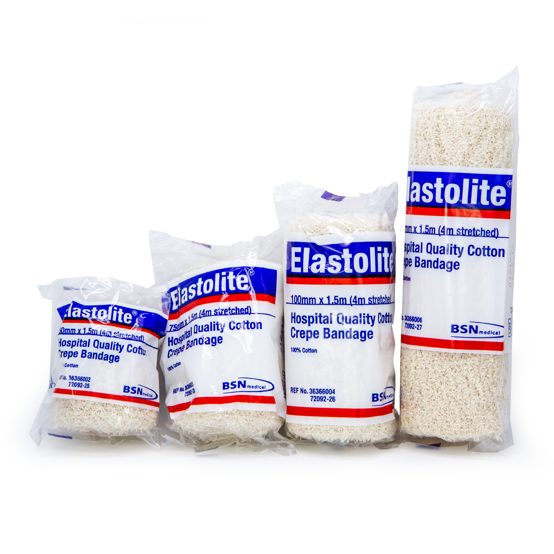 Elastolite Light-Support Cotton Crepe Bandage — Non‑Adhesive, Washable