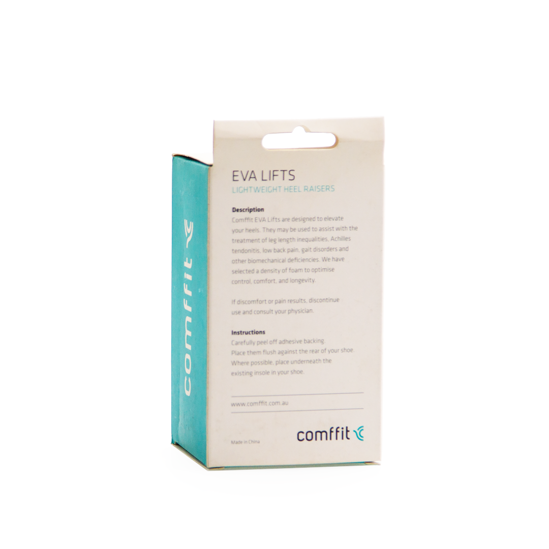 Comffit EVA Heel Lifts — 2 Pairs (Comfort Foam Shoe Inserts)
