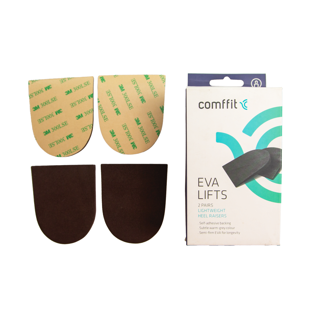 Comffit EVA Heel Lifts — 2 Pairs (Comfort Foam Shoe Inserts)