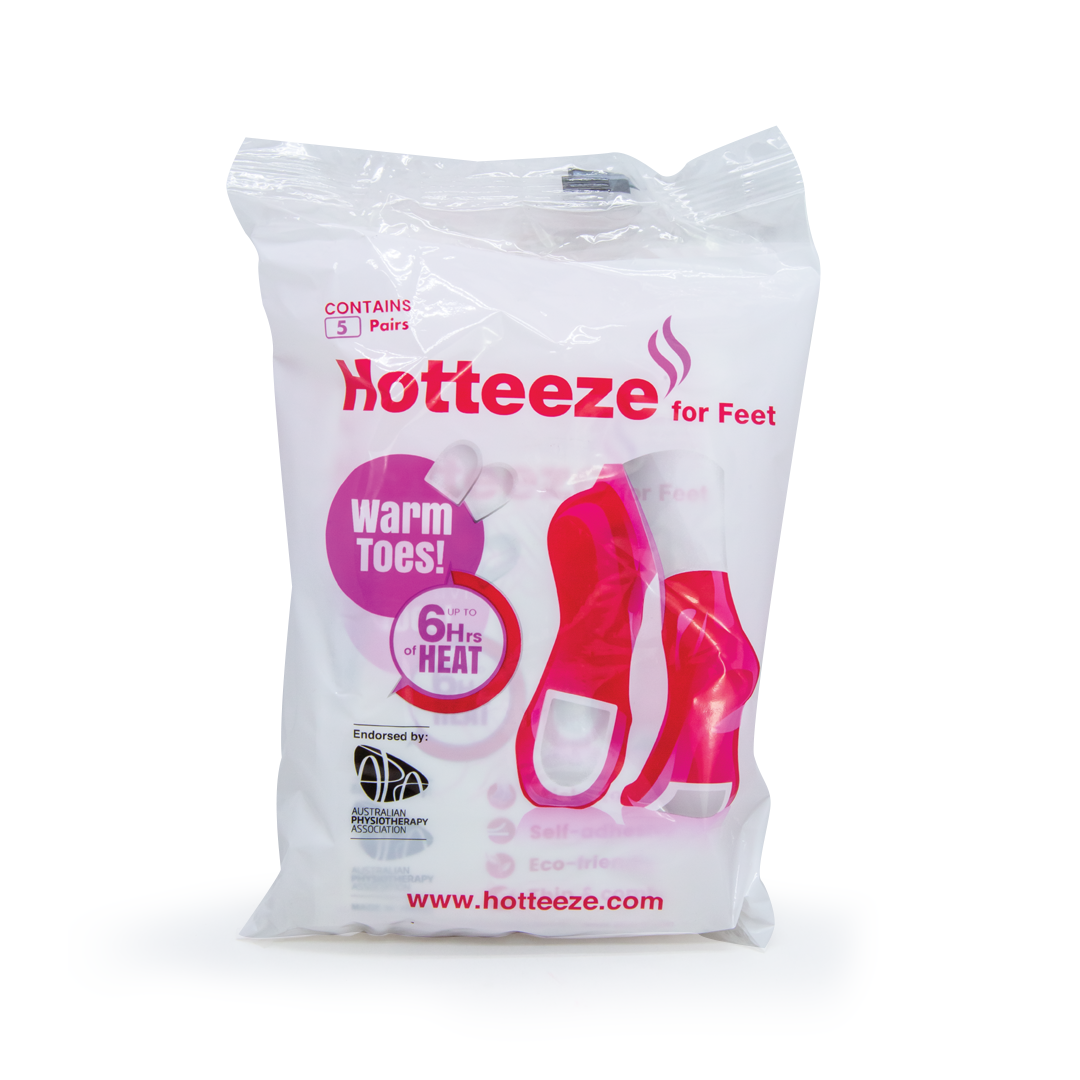 Hotteeze Feet Warmers – Adhesive Disposable Heat Pads, 5 Pairs (10 Pad