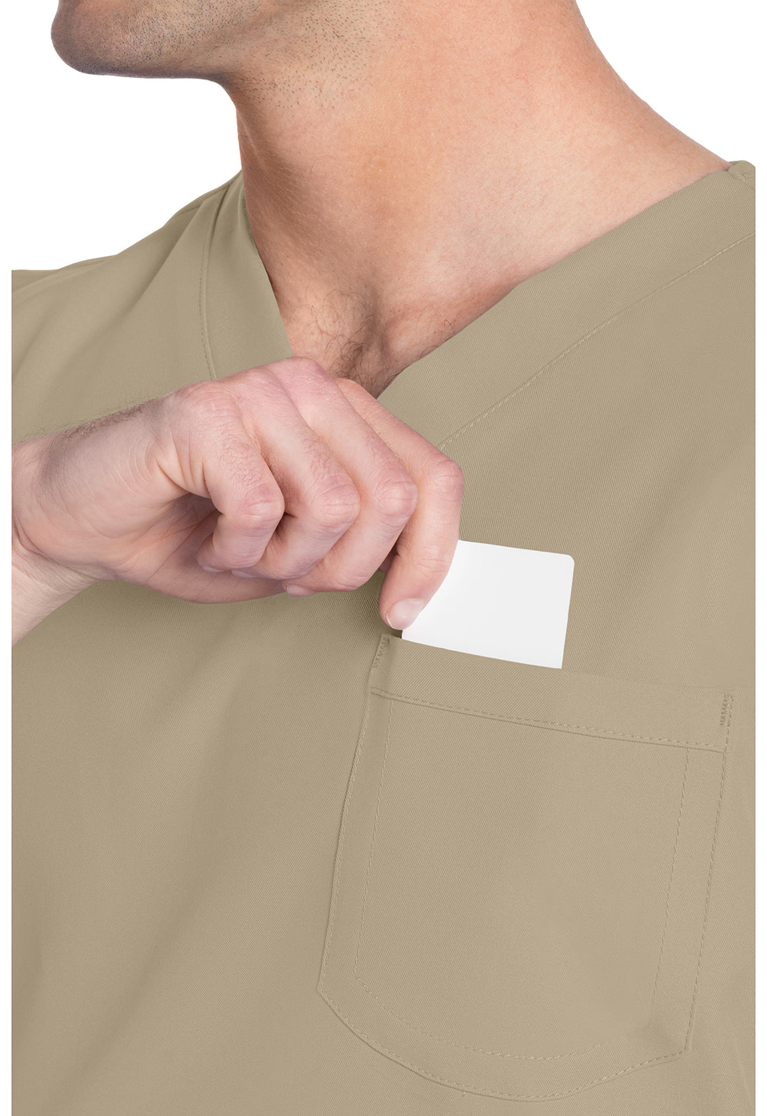 Cherokee Originals Ultra CK778A Unisex V-Neck Top Unisex Top Khaki