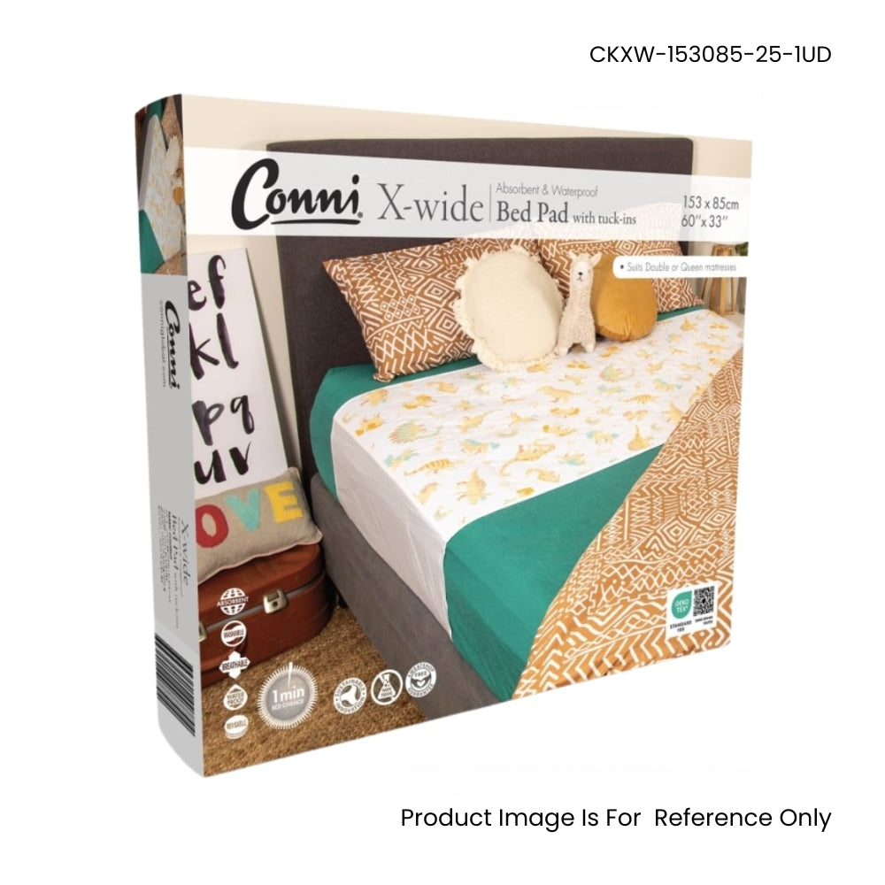 Conni Kids X Wide Bed Pad With Tuck Ins Unicorn And Dinosaur - Each