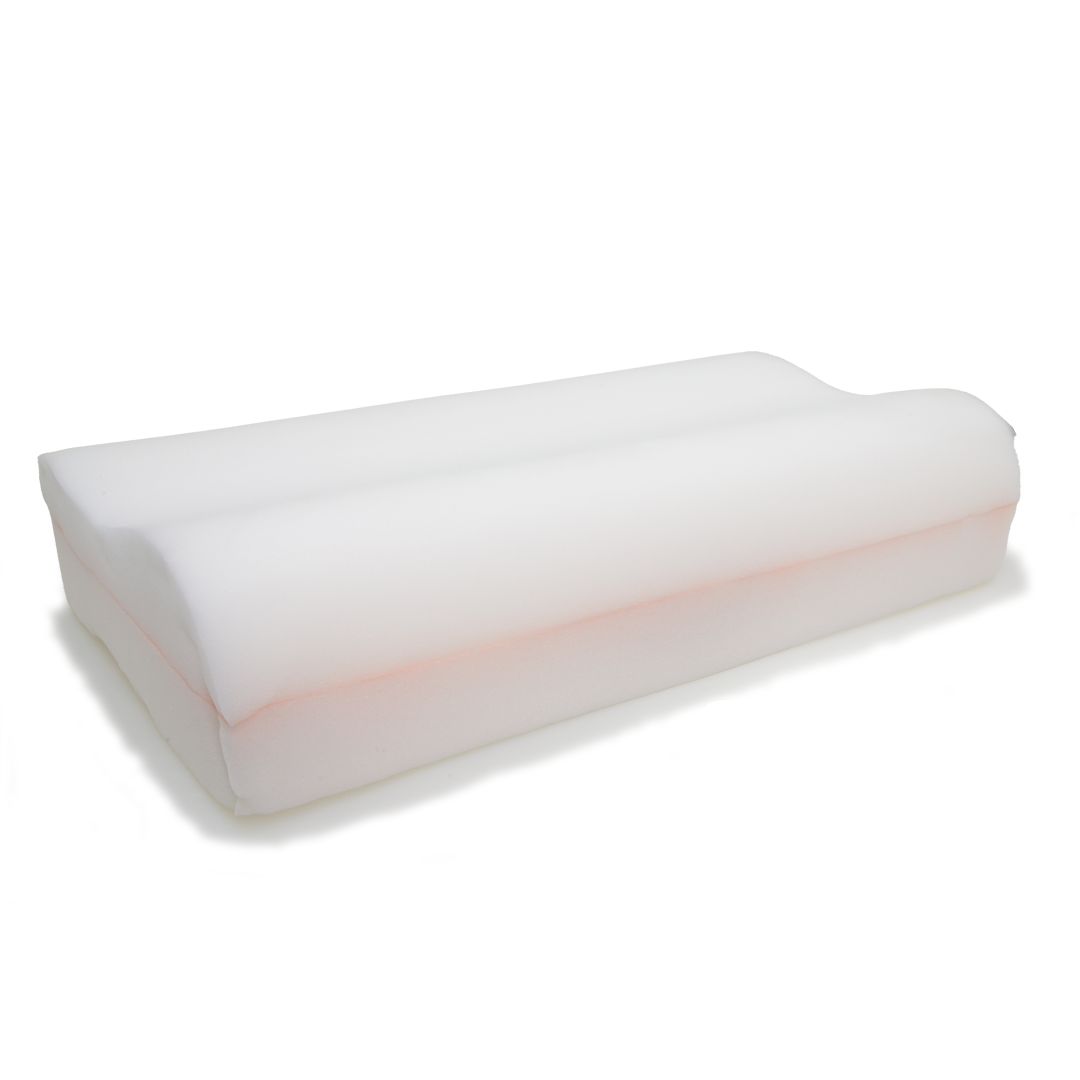 Therapeutic Contoured Pillow - Firm, Small, Cervical Support, Washable, Dual Height, Ideal for Adults