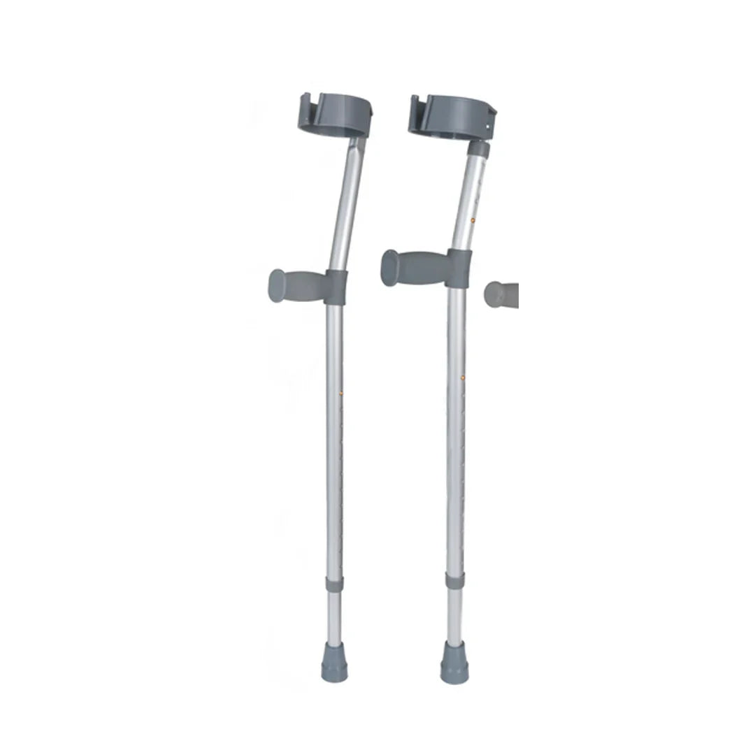 Adjustable Forearm Elbow Crutches Pair - 160kg Tolerance Canadian Crutches Medical Grade Arm Crutch