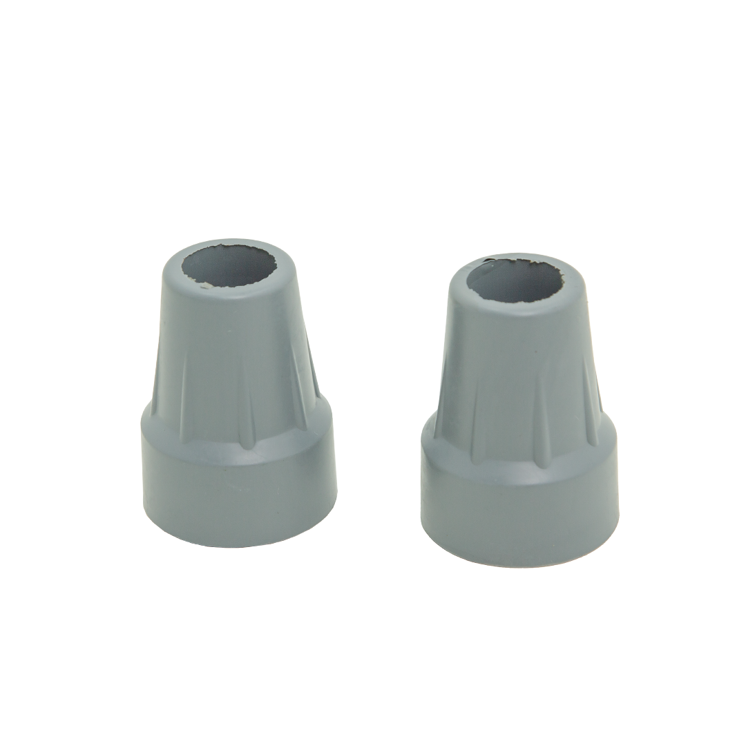 Universal Crutch Tips — Non-Slip Rubber Replacement for Underarm & For