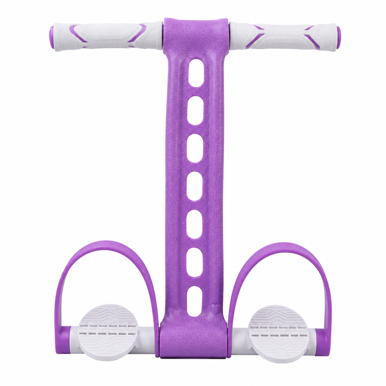Multifunctional Ab & Leg Resistance Band Trainer - Elastic Tension Cord Purple