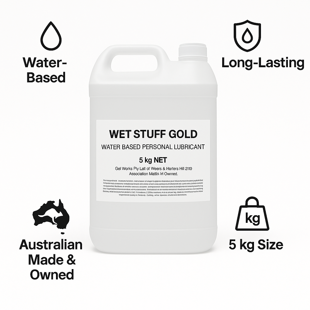 Wet Stuff Gold Clear Water-Based Intimate Lubricant 5kg Bulk
