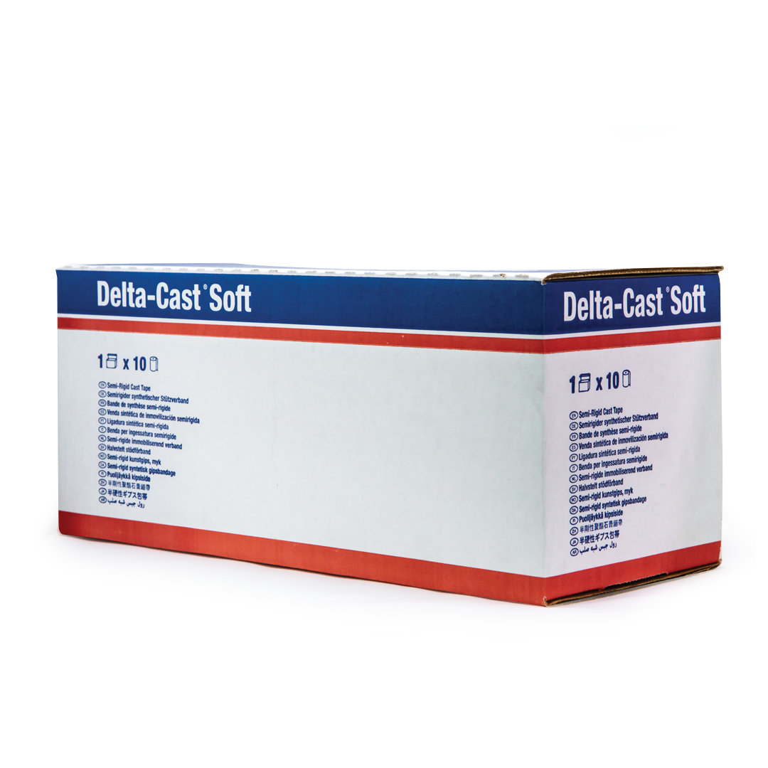 Delta-Cast Soft Fibreglass-Free Casting Tape — Blue 7.5 cm | Box of 10