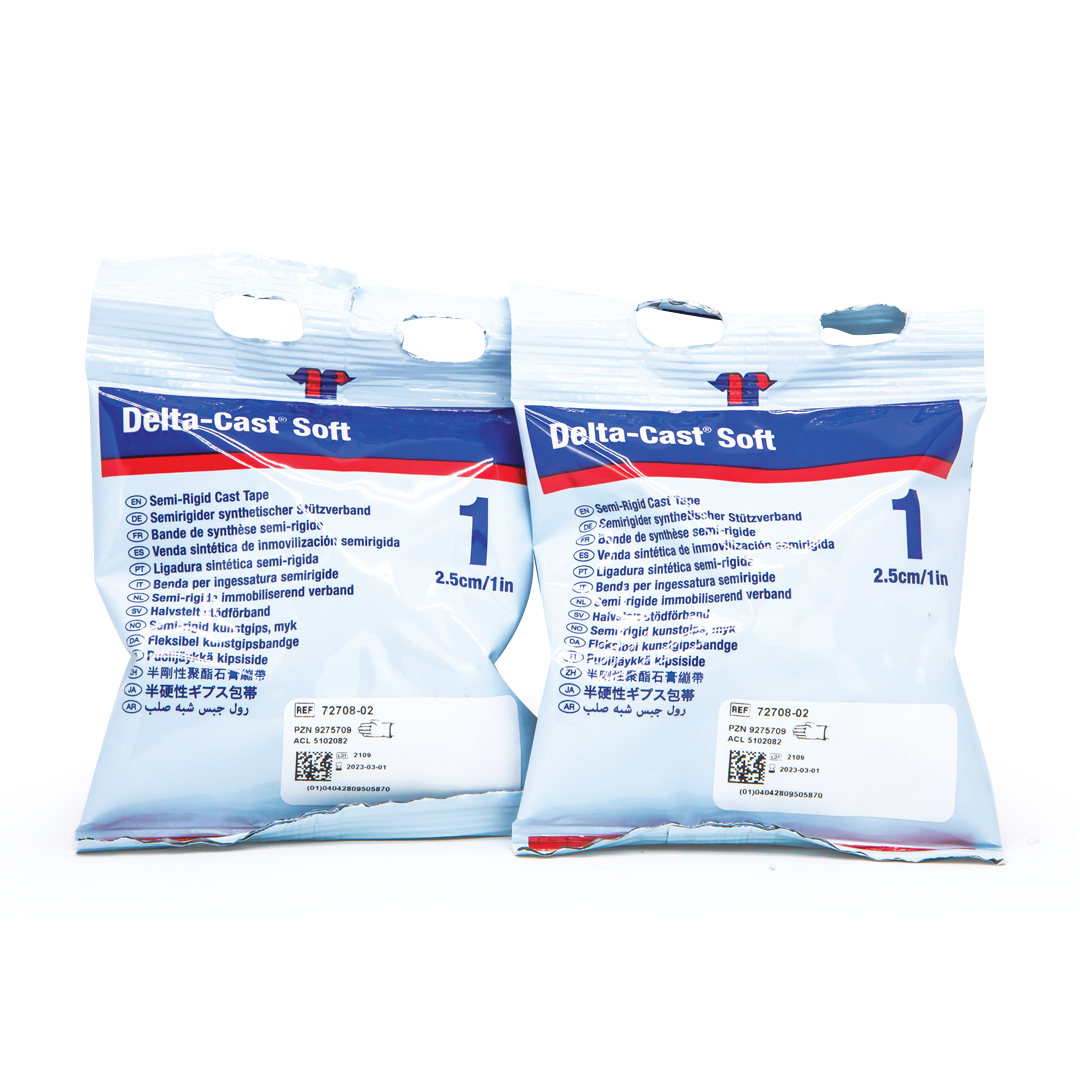Delta-Cast Soft Fibreglass-Free Casting Tape — Blue 7.5 cm | Box of 10