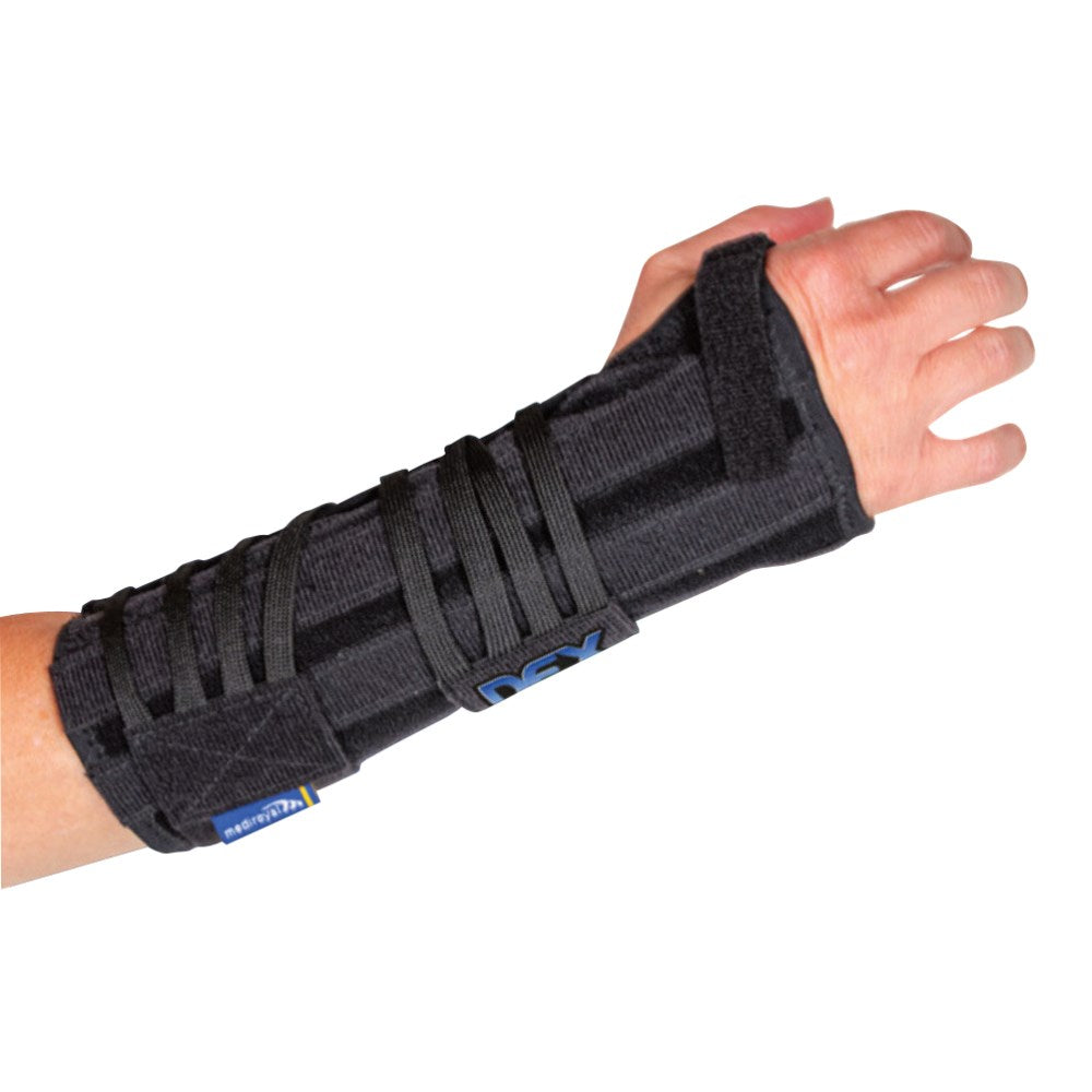 Wrist brace with reinforced support and adjustable straps