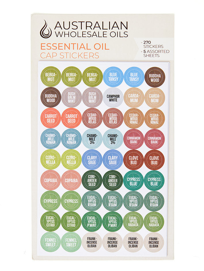 Essential Oil Cap Sticker Pack