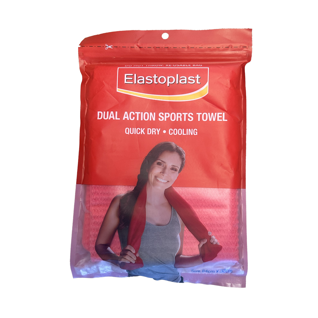 Elastoplast Dual-Action Sports Towel — Quick-Dry Microfibre Gym & Cool