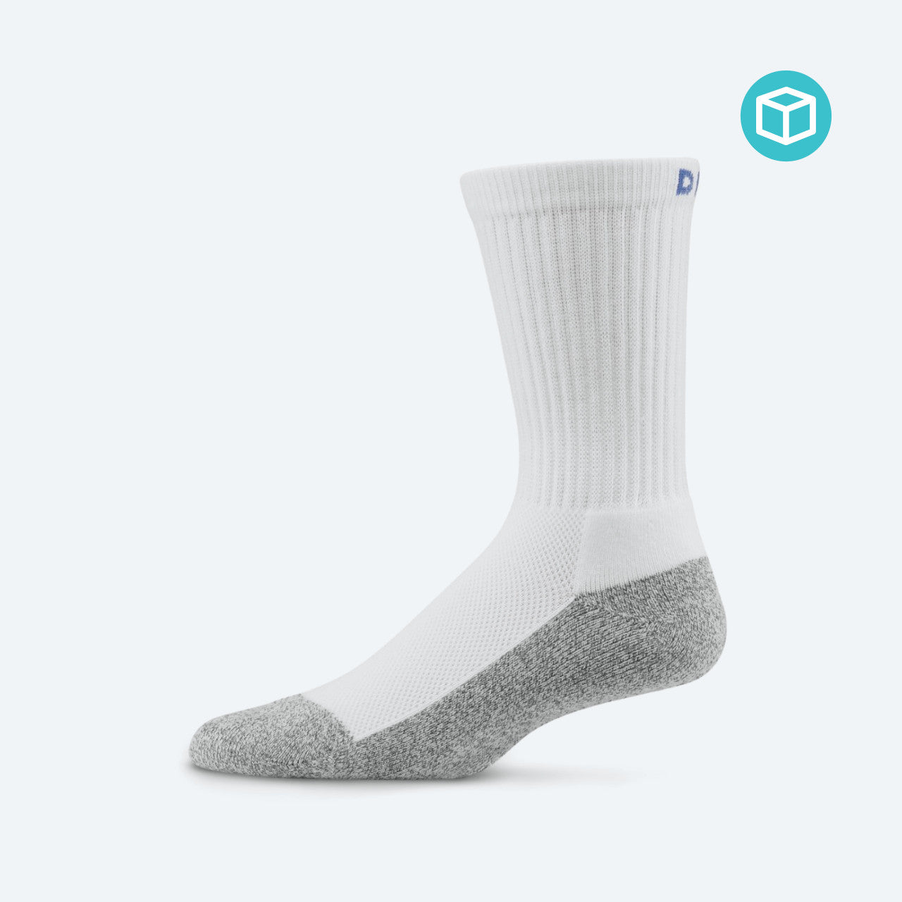 Dr Comfort Extra-Roomy Socks Small White