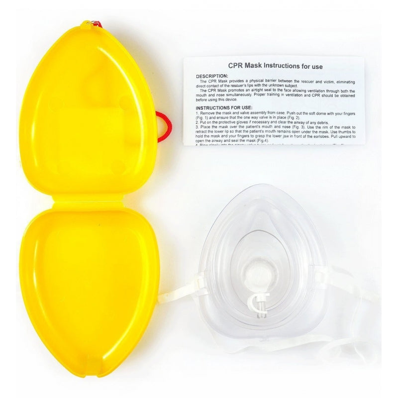 Reusable CPR Resuscitation Mask with Carry Case