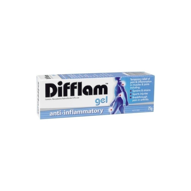 Difflam Gel 75 g — Benzydamine Topical Gel for Pain & Inflammation