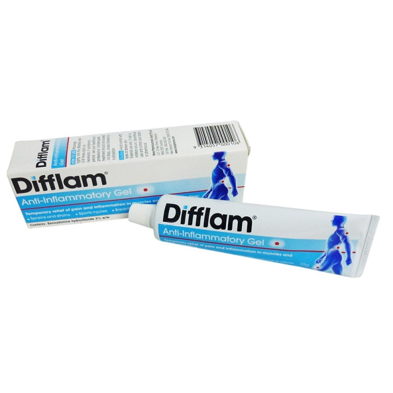 Difflam Gel 75 g — Benzydamine Topical Gel for Pain & Inflammation