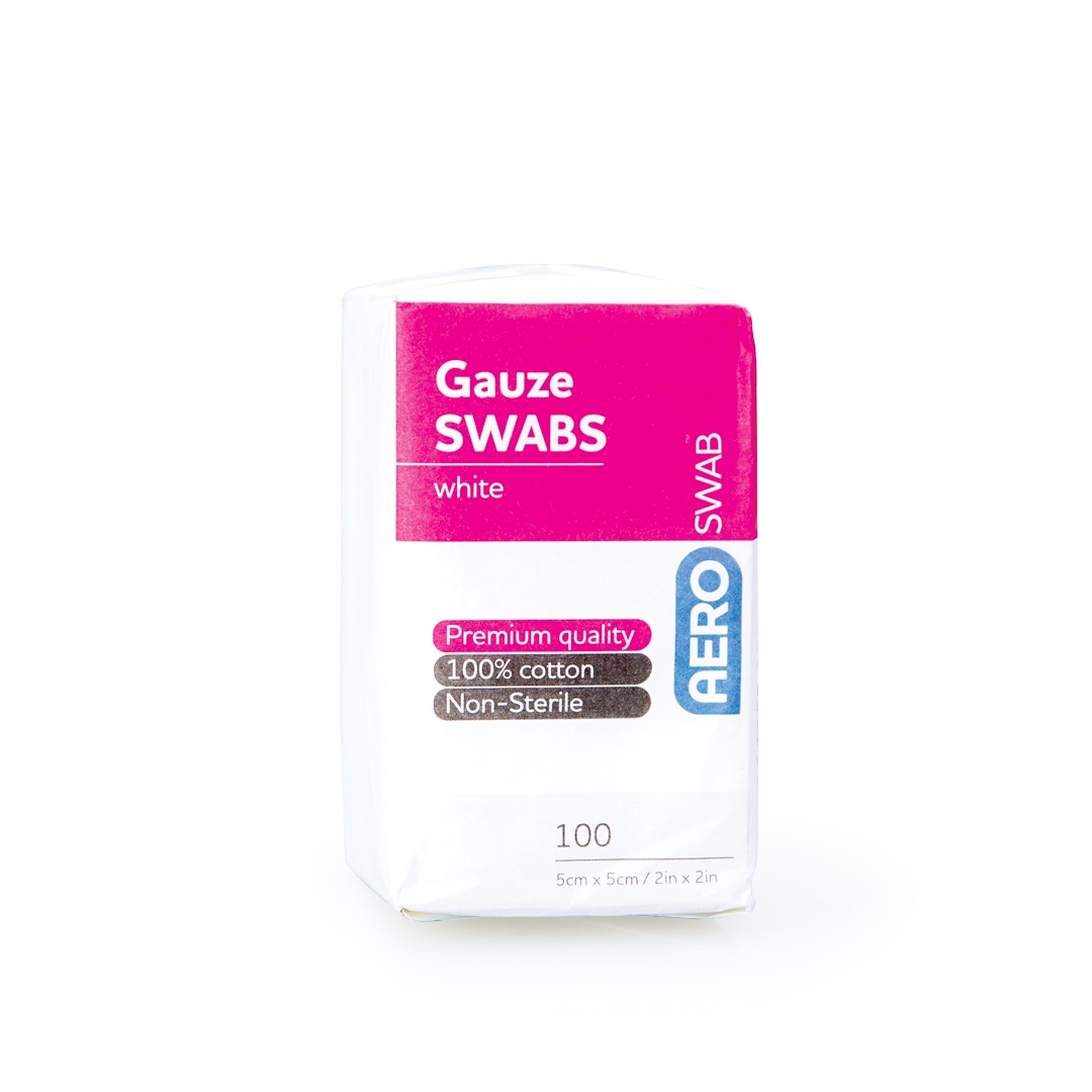 Gauze Swabs — Pack of 100 | Absorbent First Aid Dressings
