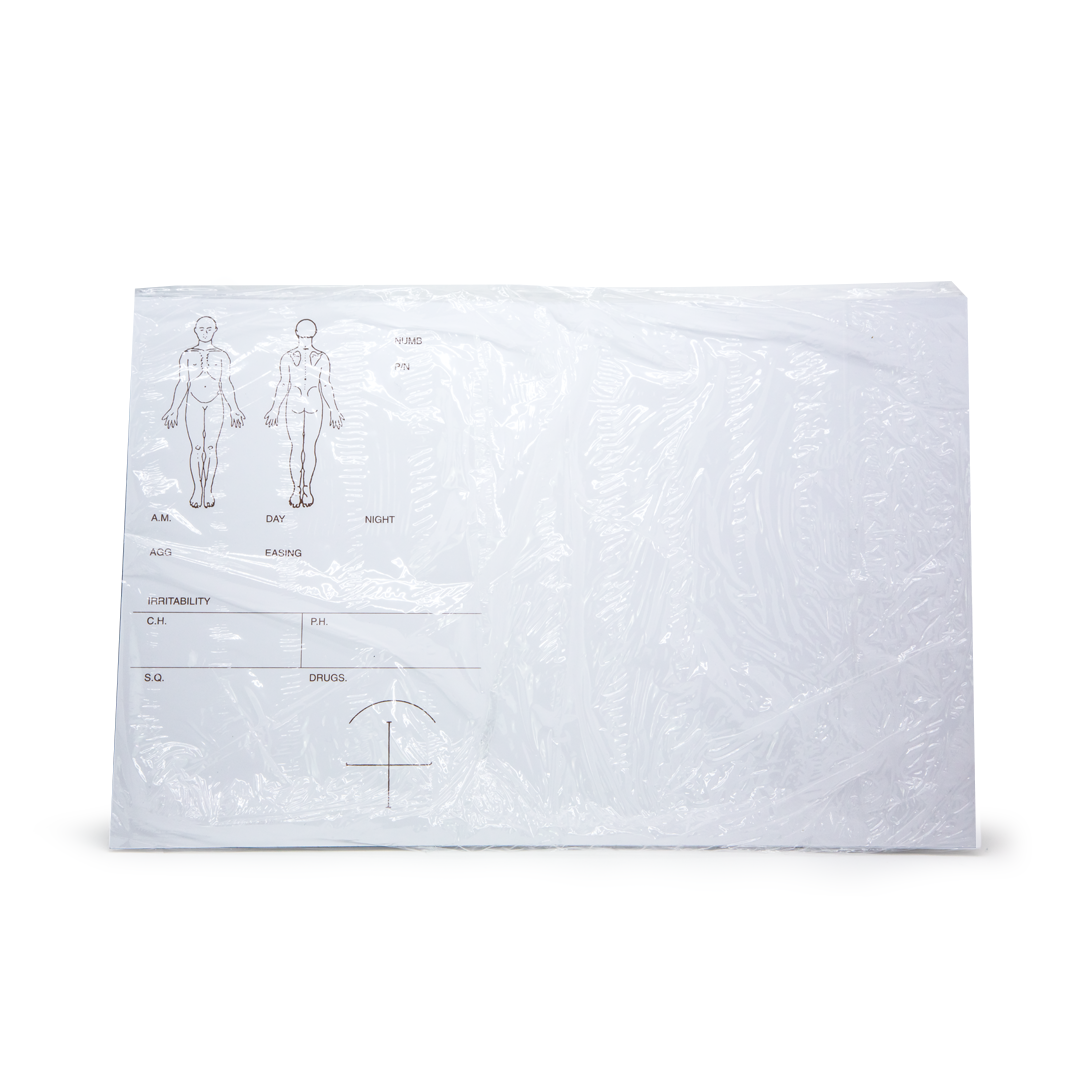 Patient History Cards - Foldable 30 cm x 20 cm - Pack of 100