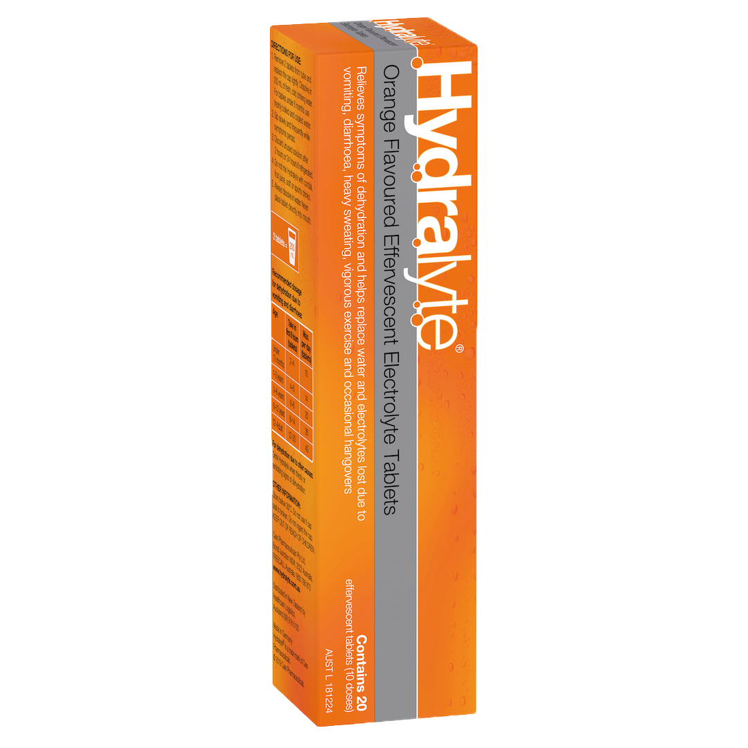 Hydralyte Effervescent Electrolyte Tablets — 20 Pack
