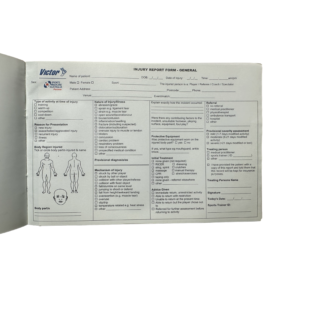 TRIPL Triplicate Injury Report Forms – Pack of 50