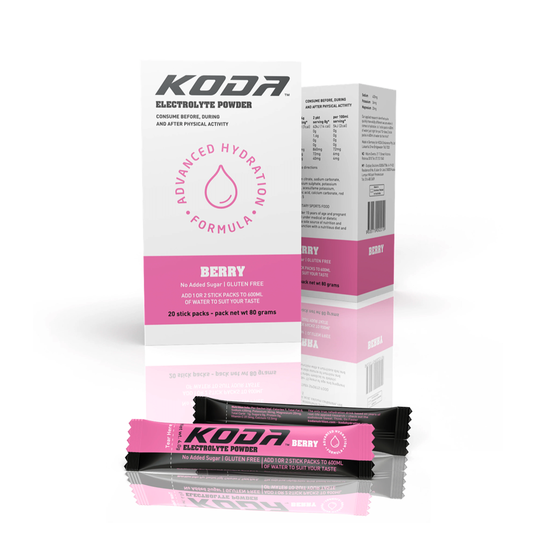 KODA Sugar-Free Electrolyte Powder Stick Packs - 20 Pack