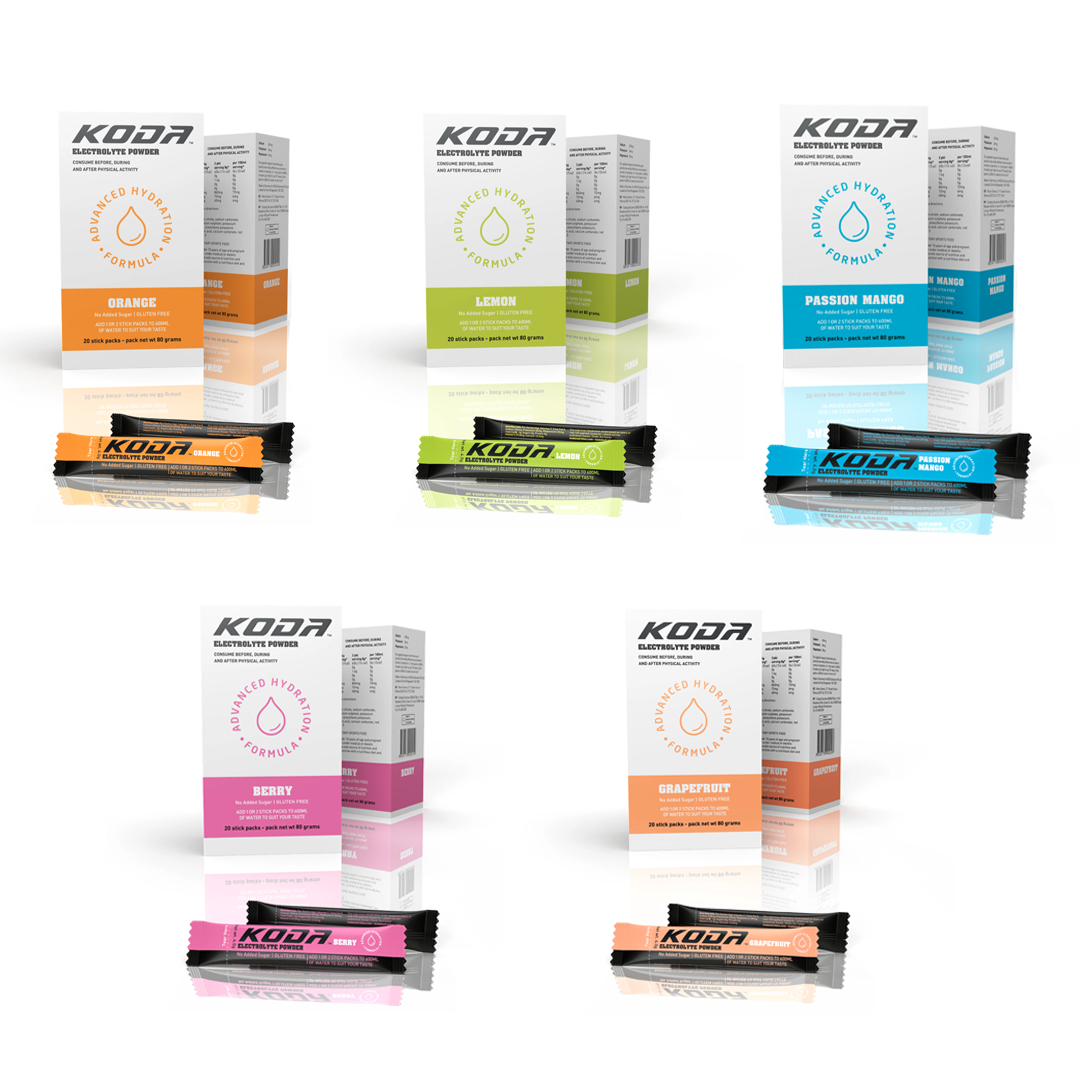 KODA Sugar-Free Electrolyte Powder Stick Packs - 20 Pack