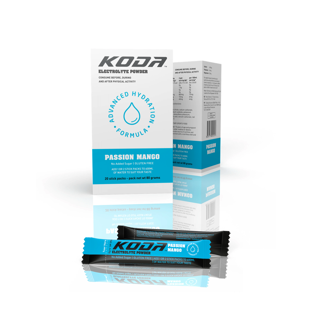 KODA Sugar-Free Electrolyte Powder Stick Packs - 20 Pack