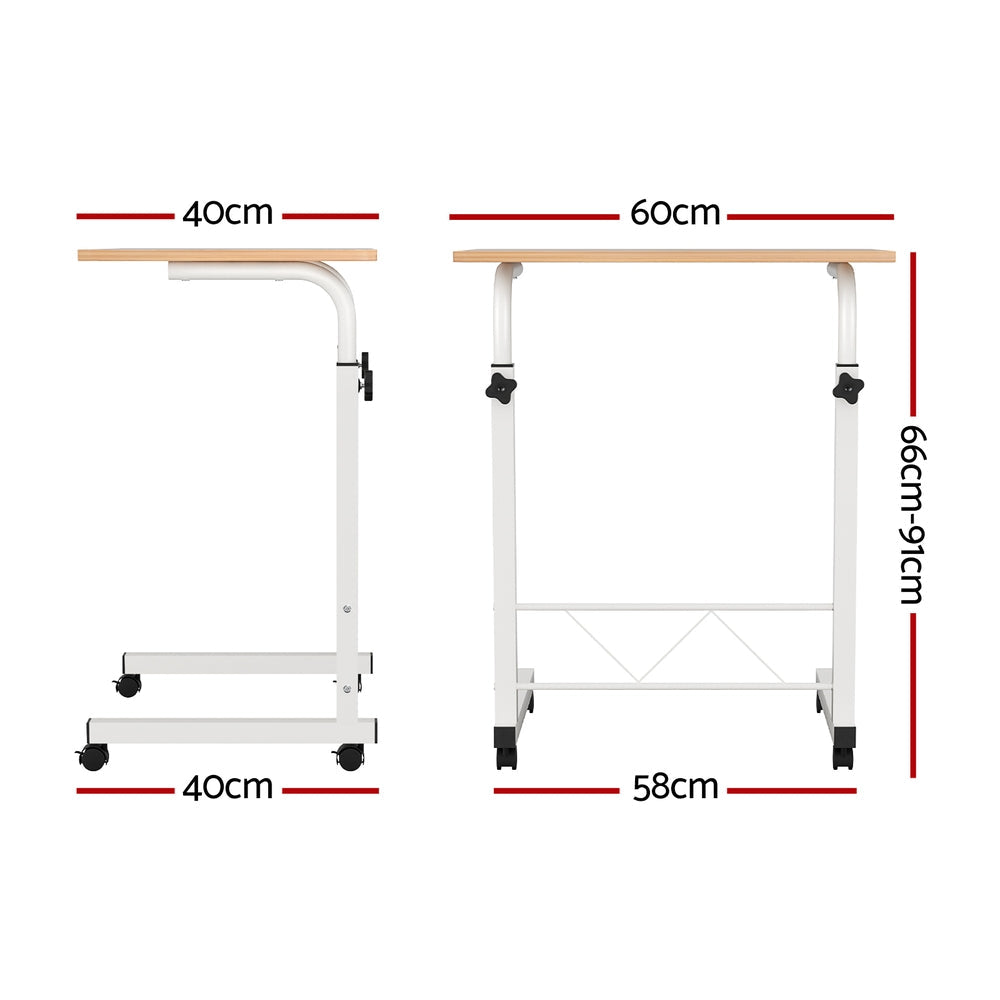 Laptop Desk Table Adjustable 60CM Light Wood